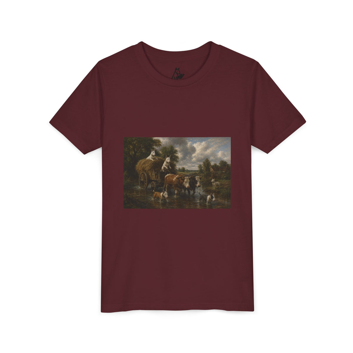 Bull Terrier The Hay Wain — after John Constable, 1821 | Youth Tee