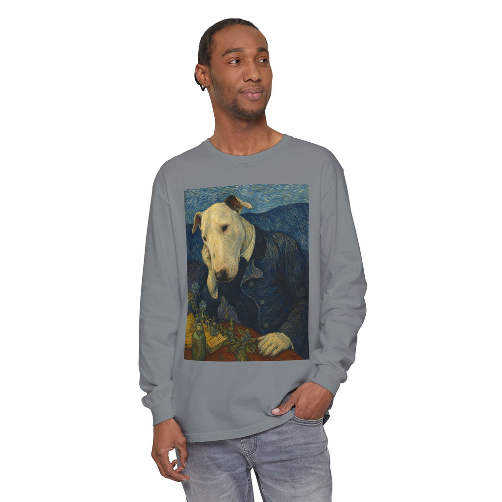 Bull Terrier Portrait of Doctor Gachet — after Vincent van Gogh, 1890 | Long Sleeve