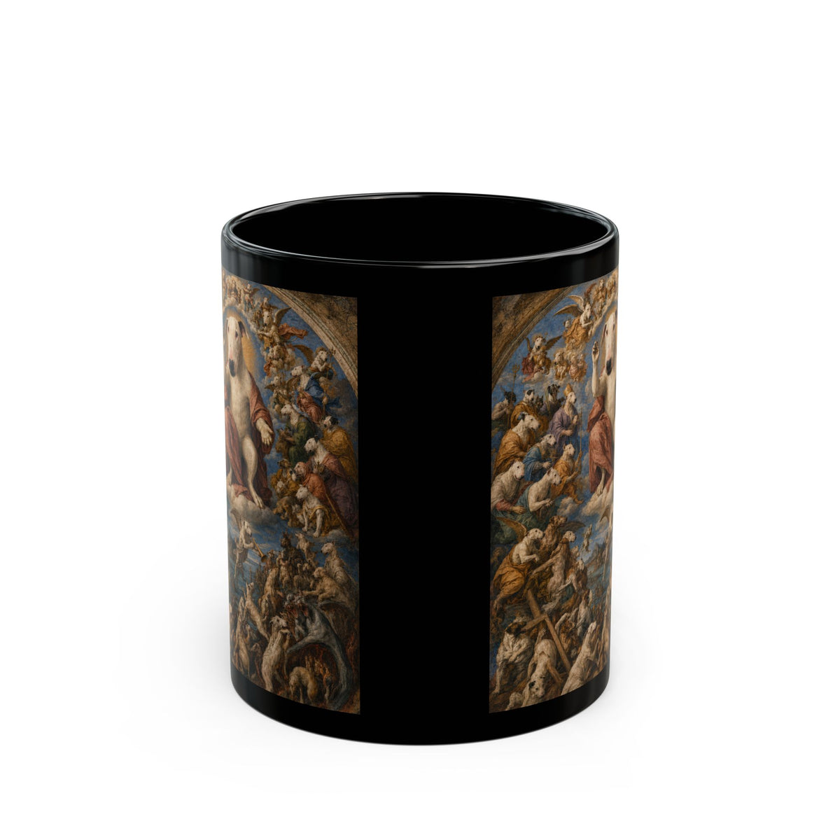 Bull Terrier The Last Judgement — after Michelangelo, 1541 | Mug (11oz, 15 oz)