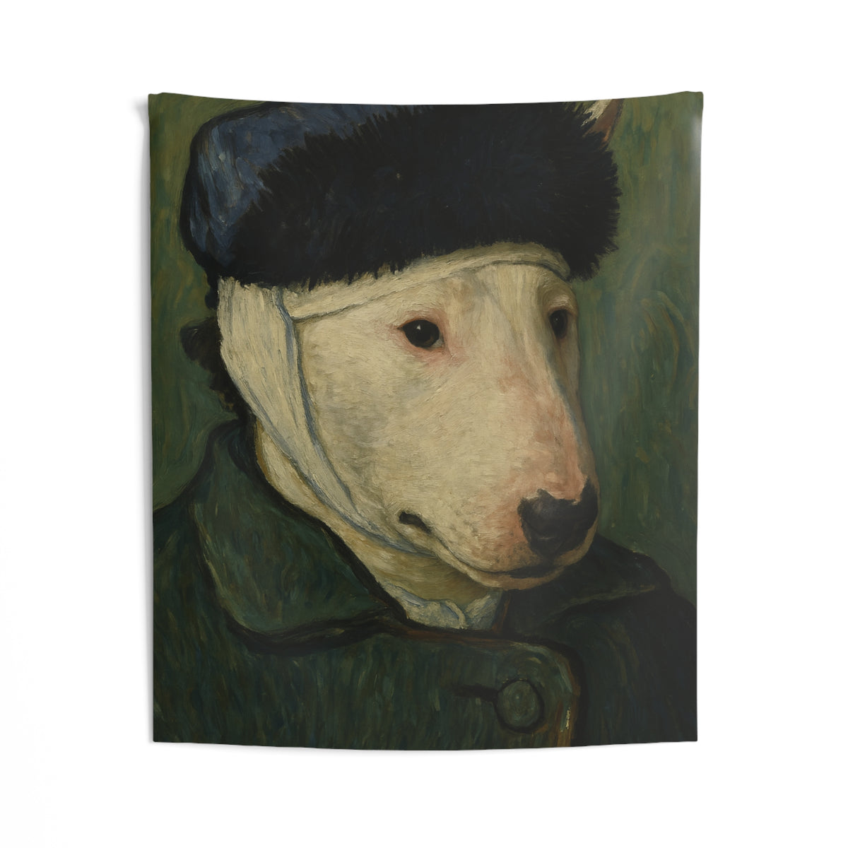 Bull Terrier Self-Portrait with Bandaged Ear — after Vincent van Gogh, 1889 | Tapestry