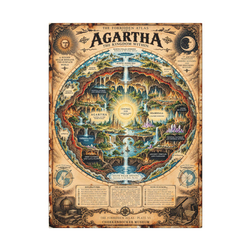 Agartha, The Forbidden Atlas Plate VI | Canvas