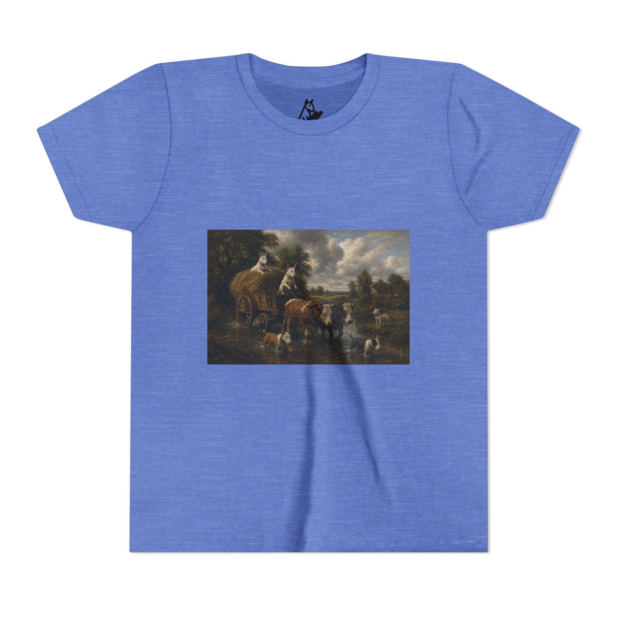 Bull Terrier The Hay Wain — after John Constable, 1821 | Youth Tee