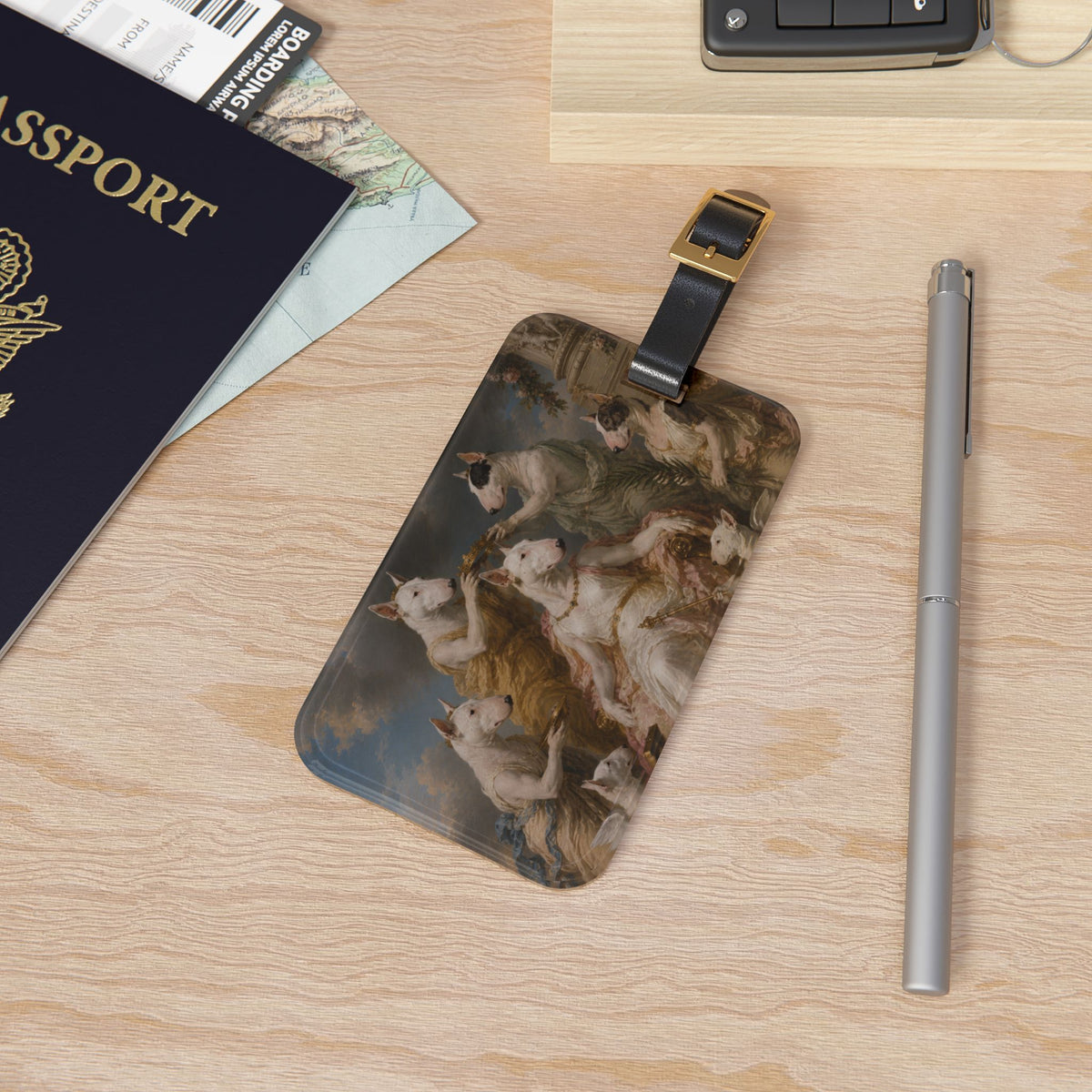 Bull Terrier Themire Crowned by the Graces — after the Sevres Manufactory, 1777 | Luggage Tag