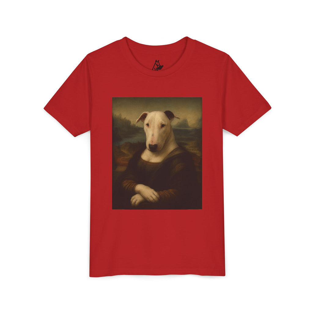 Bull Terrier Mona Lisa — after Leonardo da Vinci, c.1503 | Youth Tee