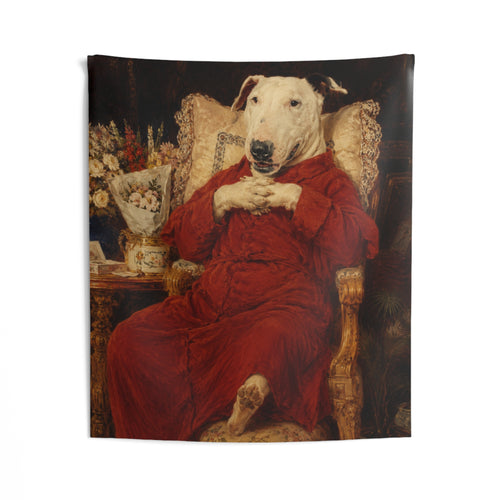 Bull Terrier A Happy Birthday — after Antonio Casanova y Estorach, c.1890 | Tapestry