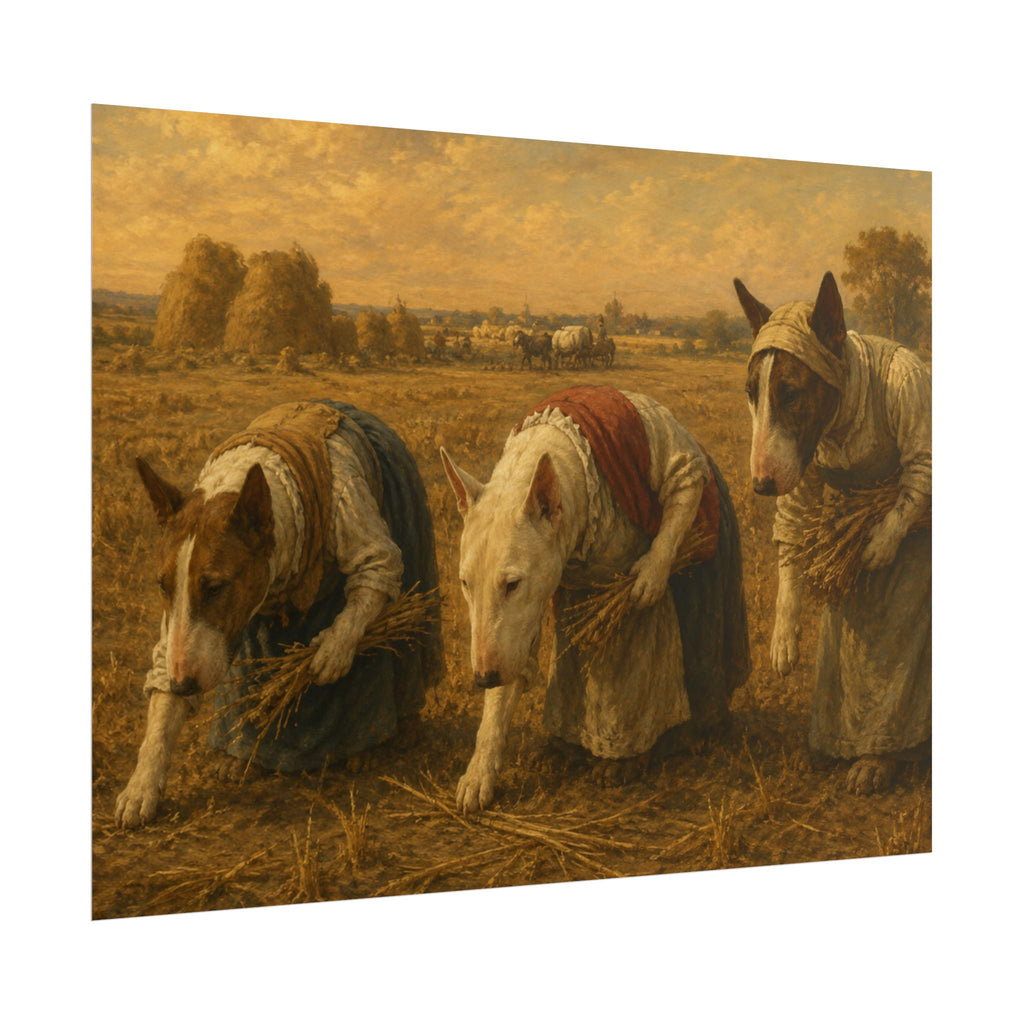 Bull Terrier The Gleaners — after Jean-Francois Millet, 1857 | Poster