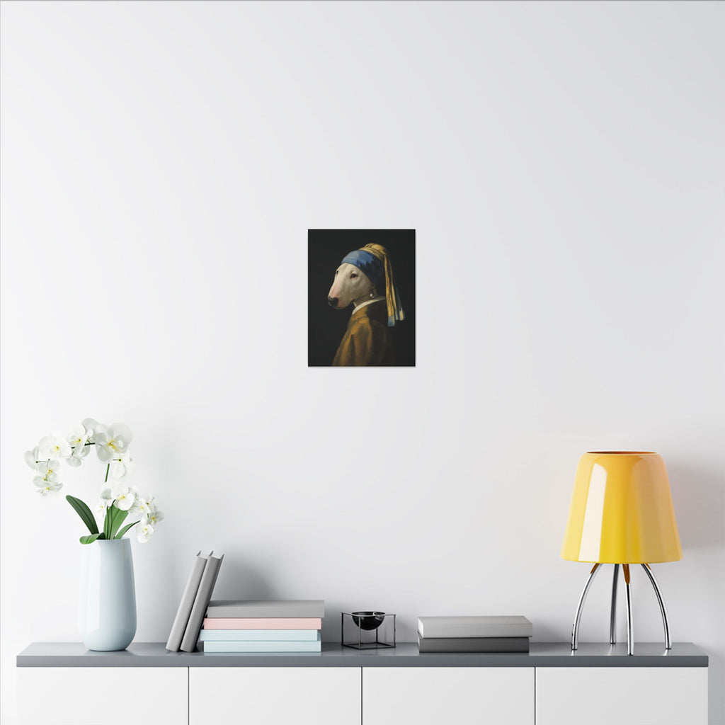 Bull Terrier Girl with a Pearl Earring — after Johannes Vermeer, c.1665 | Canvas