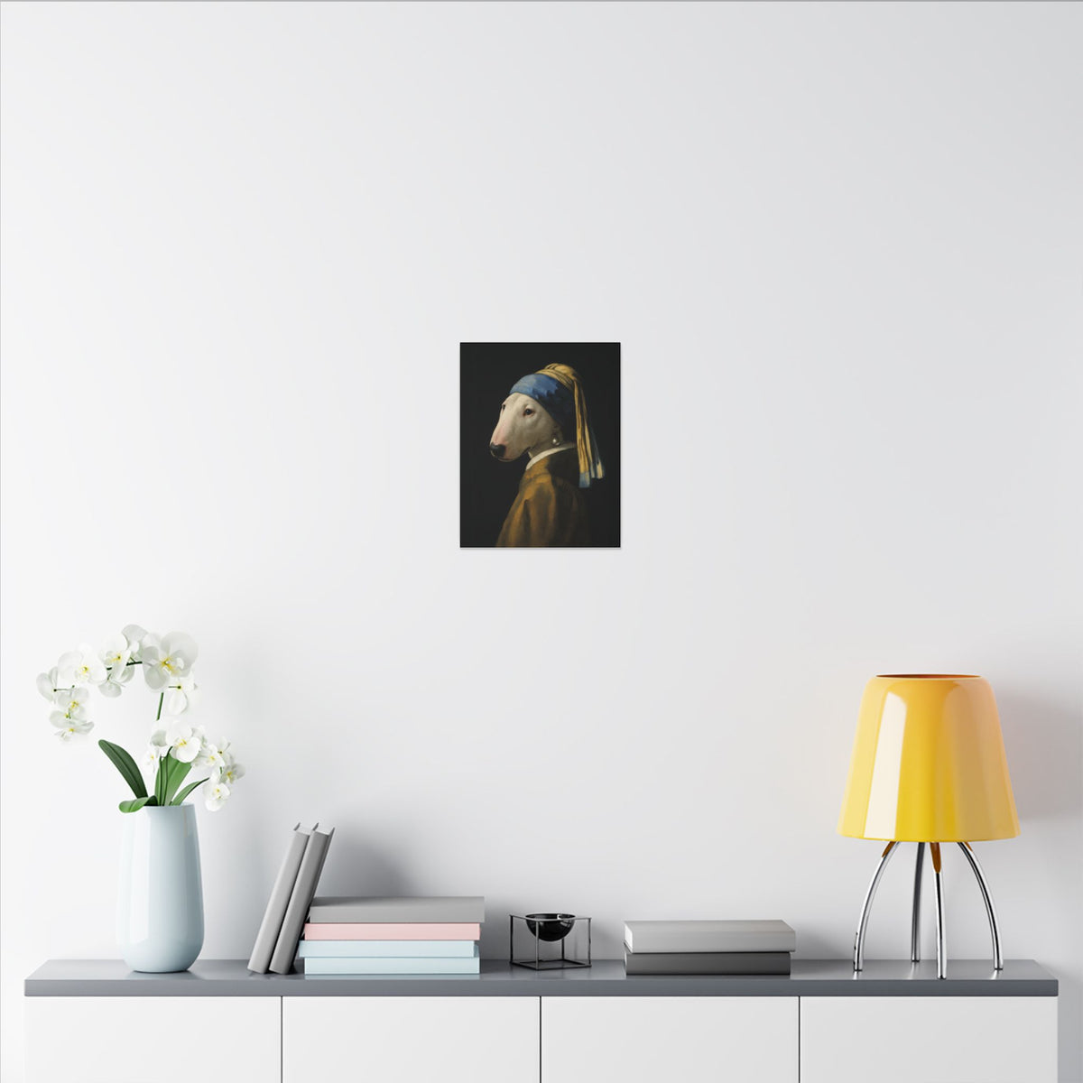 Bull Terrier Girl with a Pearl Earring — after Johannes Vermeer, c.1665 | Canvas