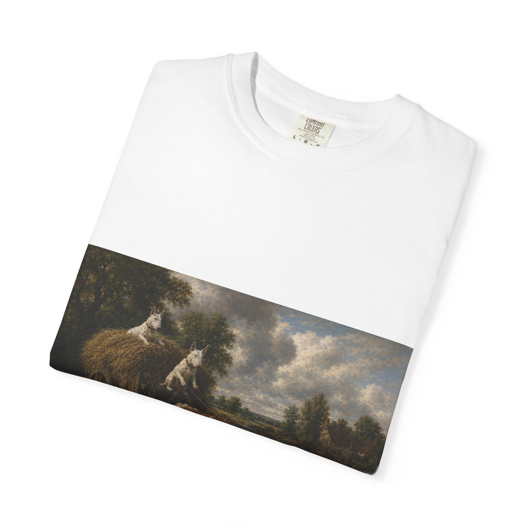 Bull Terrier The Hay Wain — after John Constable, 1821 | Garment-Dyed Tee