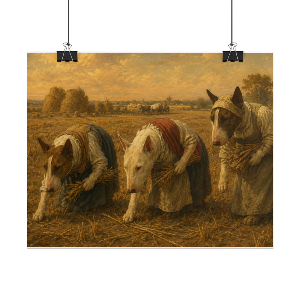 Bull Terrier The Gleaners — after Jean-Francois Millet, 1857 | Poster