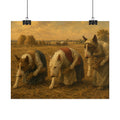 Bull Terrier The Gleaners — after Jean-Francois Millet, 1857 | Poster