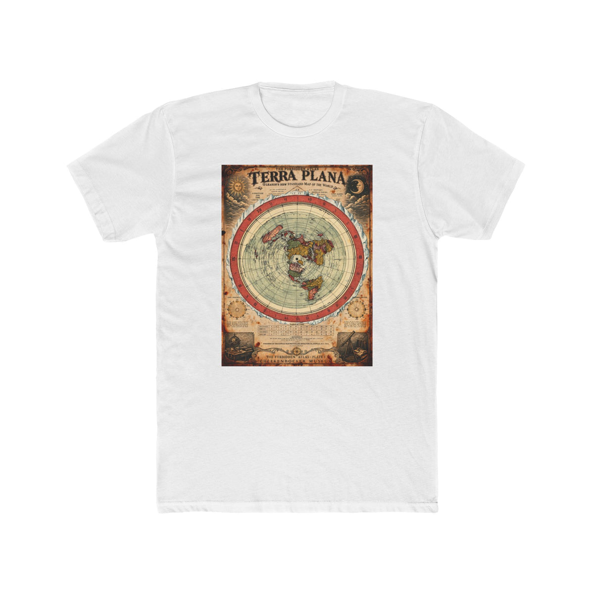 Terra Plana, The Forbidden Atlas Plate I | Unisex Cotton Crew Tee