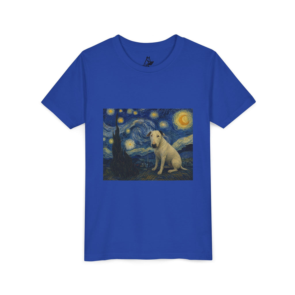 Bull Terrier The Starry Night — after Vincent van Gogh, 1889 | Youth Tee