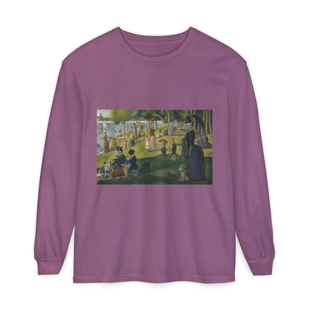 Bull Terrier A Sunday Afternoon on La Grande Jatte — after Georges Seurat, 1886 | Long Sleeve