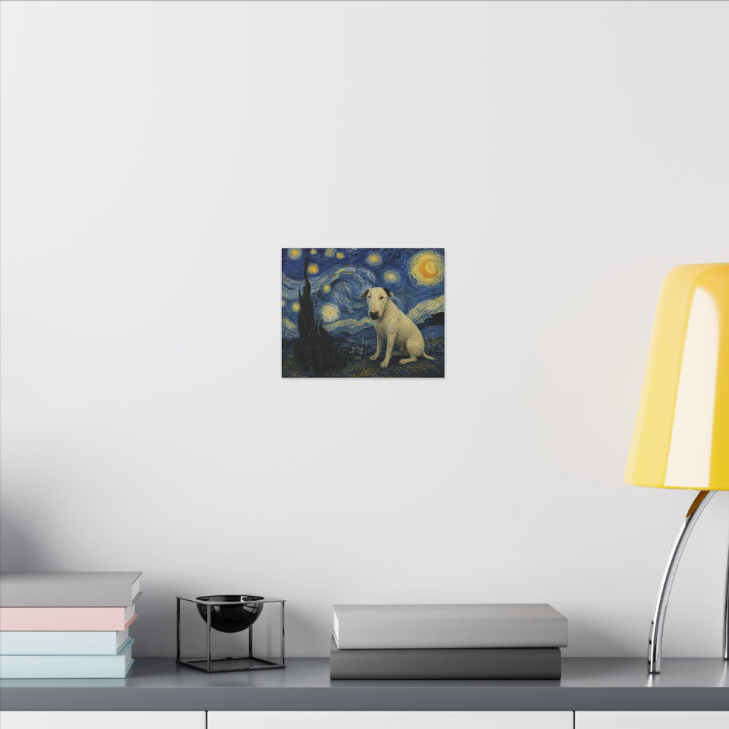Bull Terrier The Starry Night — after Vincent van Gogh, 1889 | Canvas