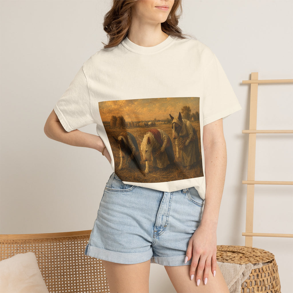 Bull Terrier The Gleaners — after Jean-Francois Millet, 1857 | Garment-Dyed Tee
