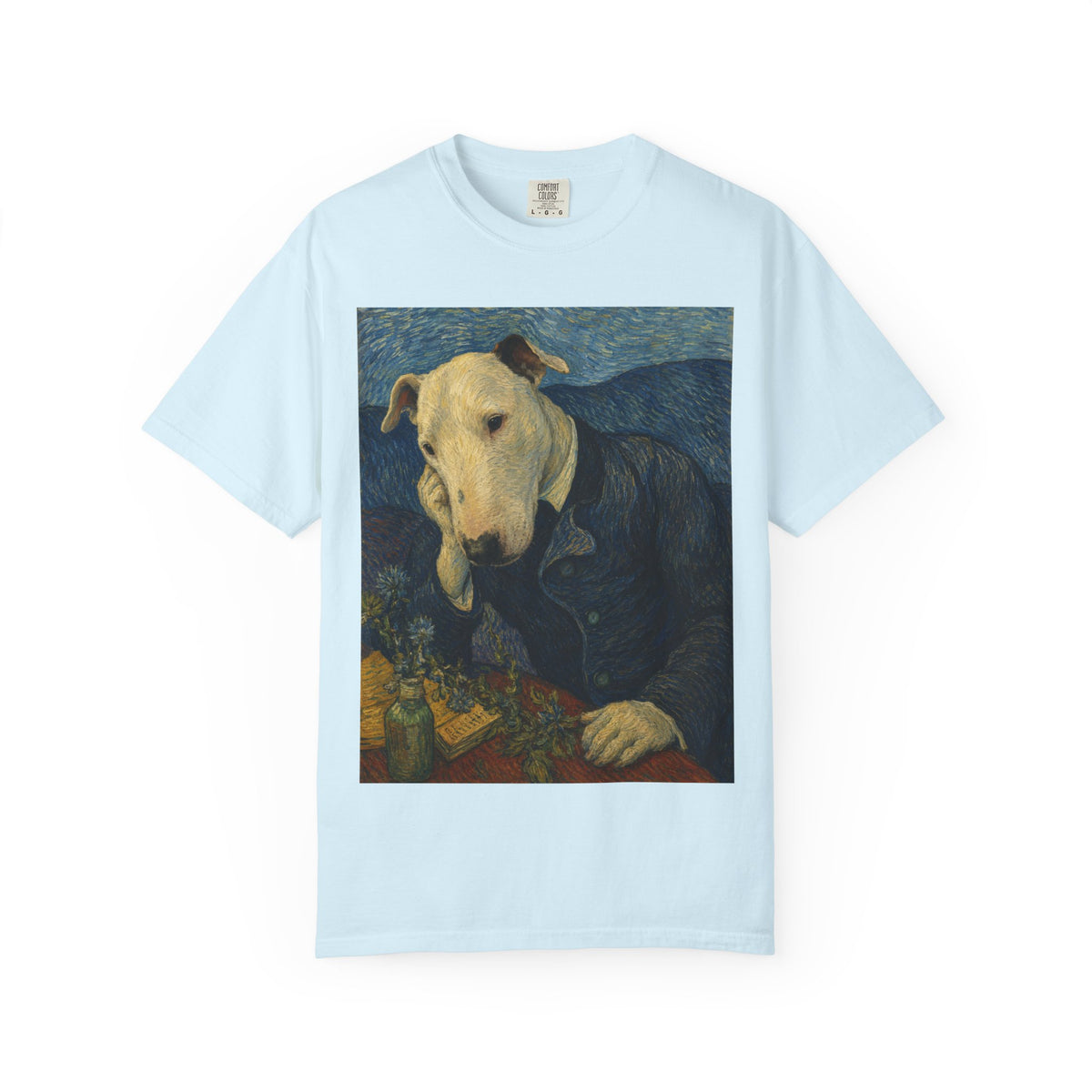 Bull Terrier Portrait of Doctor Gachet — after Vincent van Gogh, 1890 | Garment-Dyed Tee