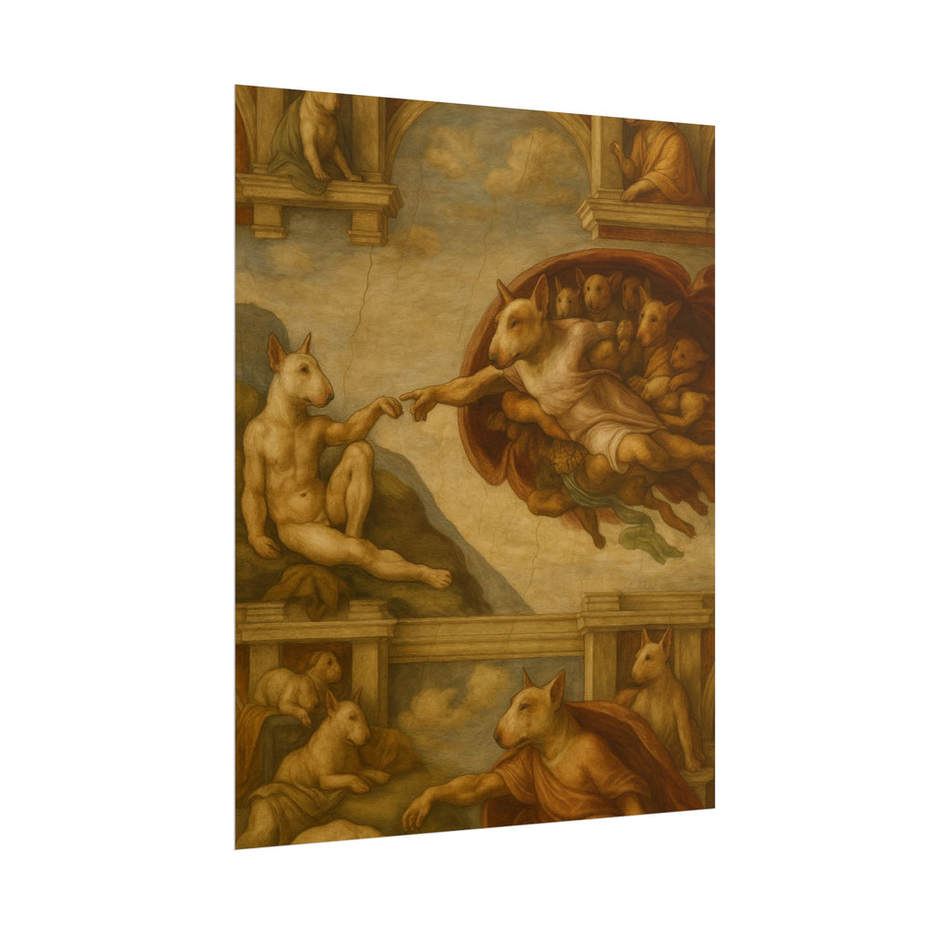 Bull Terrier The Creation Of Adam — after Michelangelo, 1512 | Print