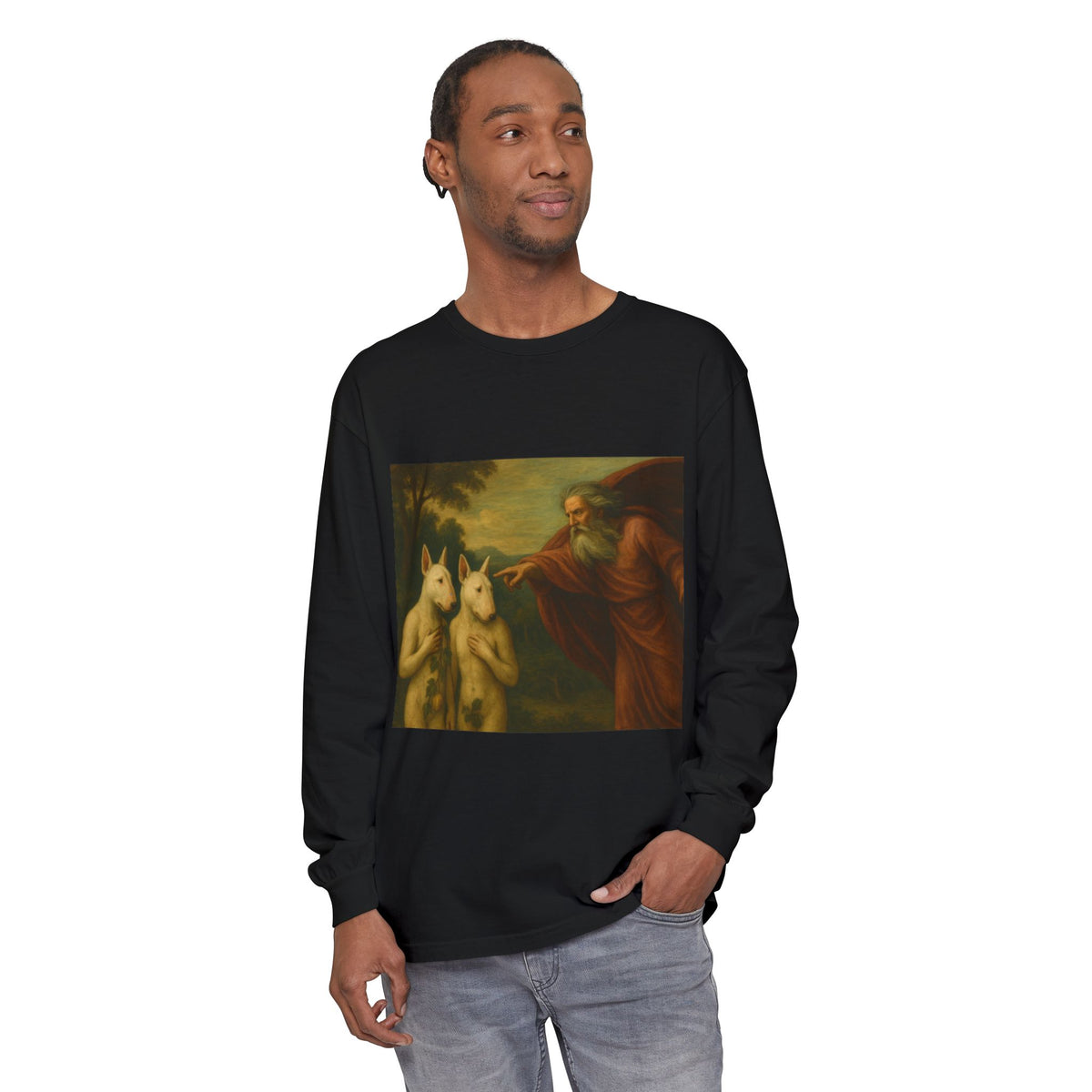 Bull Terrier The Rebuke of Adam and Eve — after Domenichino, 1626 | Long Sleeve