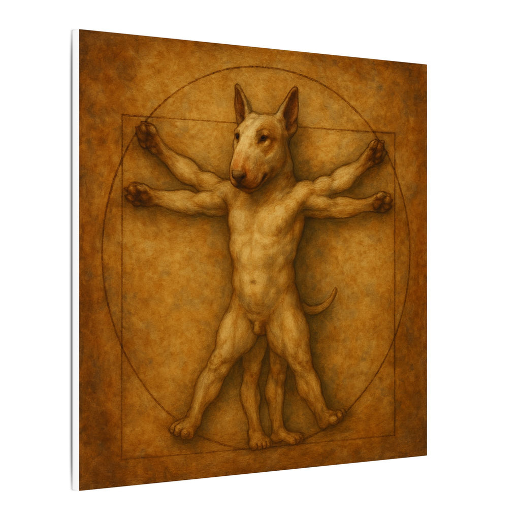 Bull Terrier Vitruvian Man — after Leonardo da Vinci, c.1490 | Canvas