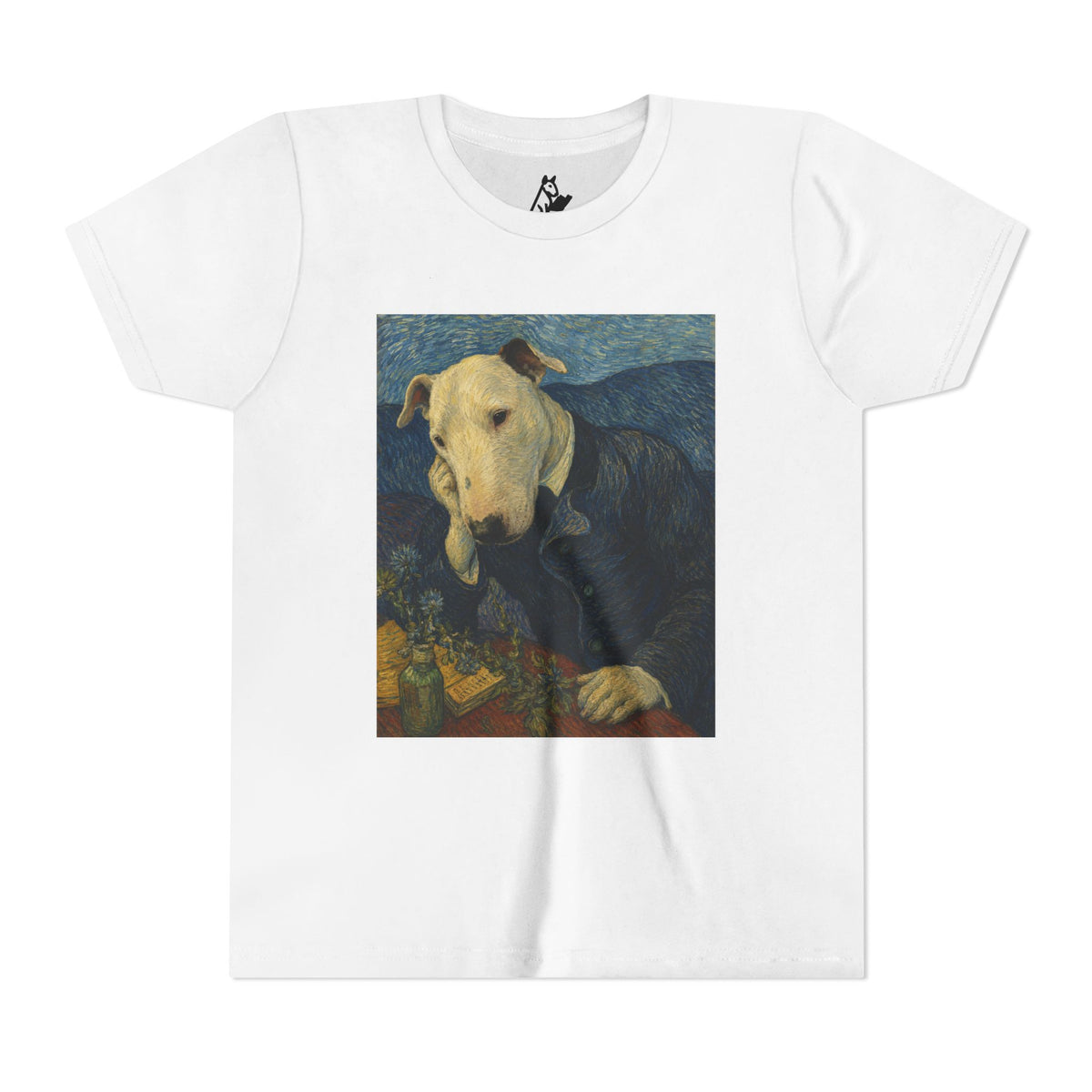 Bull Terrier Portrait of Doctor Gachet — after Vincent van Gogh, 1890 | Youth Tee