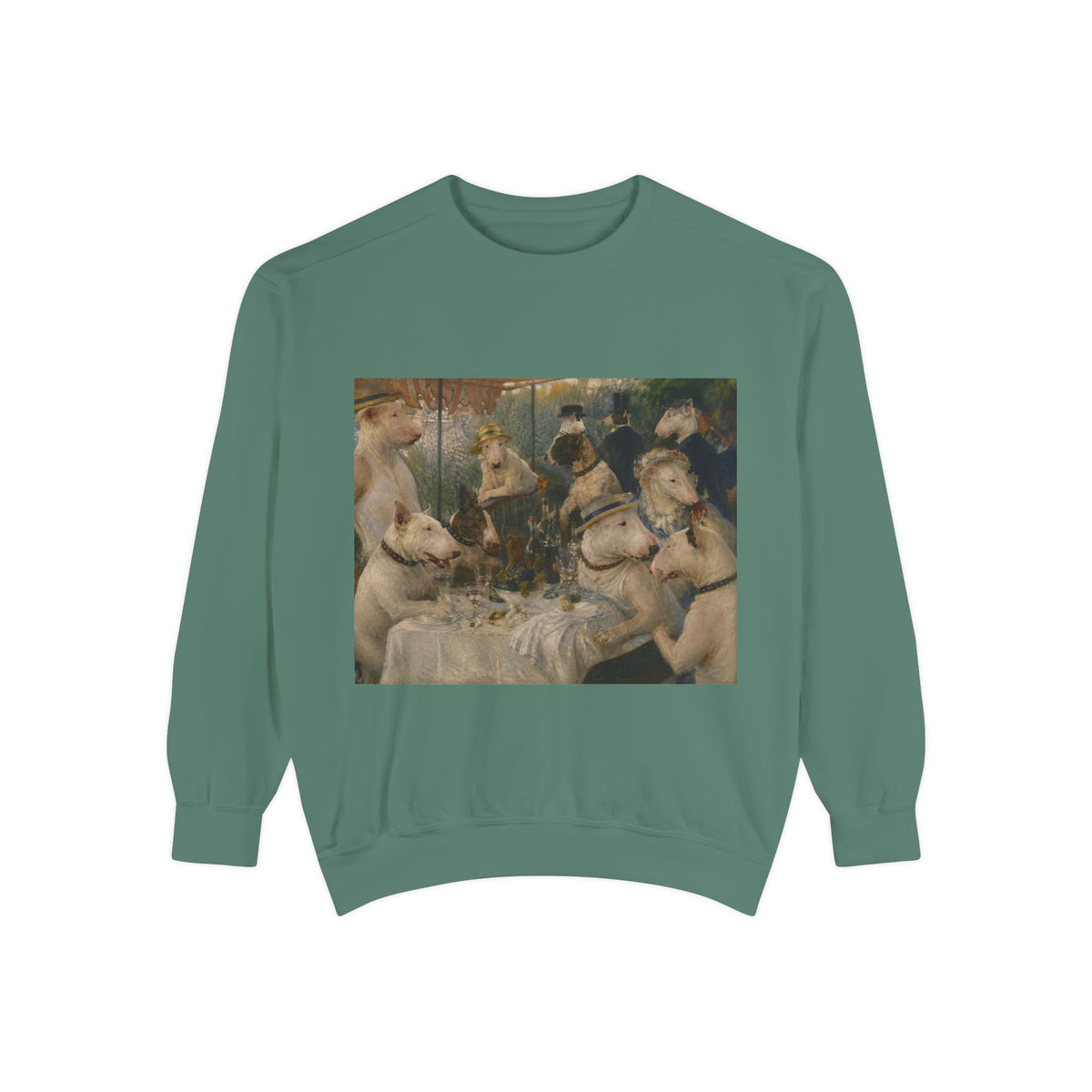 Bull Terrier Luncheon of the Boating Party — after Pierre-Auguste Renoir, 1881 | Crewneck