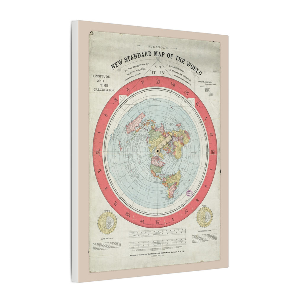 Gleason's New Standard Map of the World, 1892 | Canvas