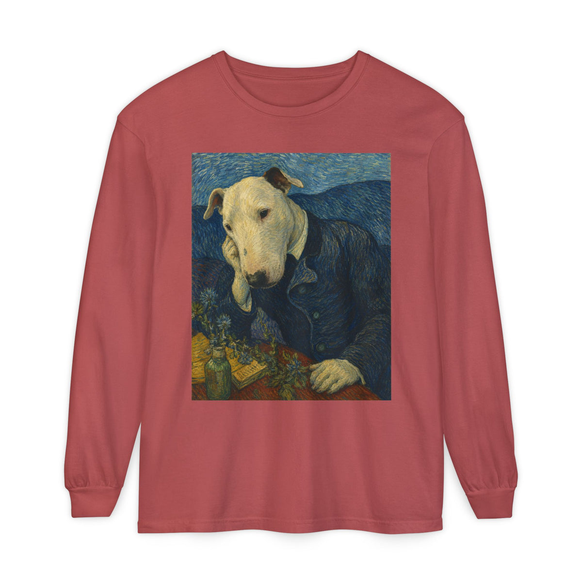 Bull Terrier Portrait of Doctor Gachet — after Vincent van Gogh, 1890 | Long Sleeve
