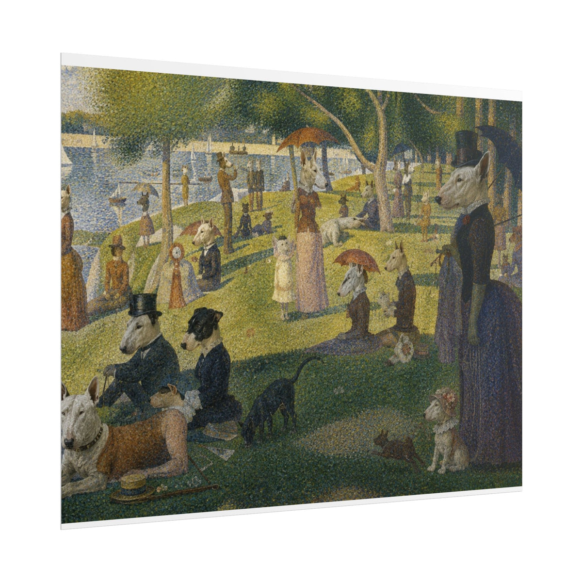 Bull Terrier A Sunday Afternoon on La Grande Jatte — after Georges Seurat, 1886 | Print
