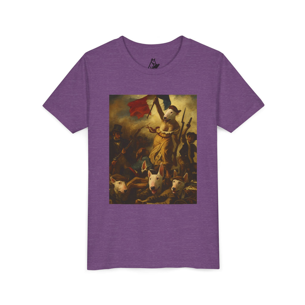 Bull Terrier Liberty Leading the People — after Eugene Delacroix, 1830 | Youth Tee