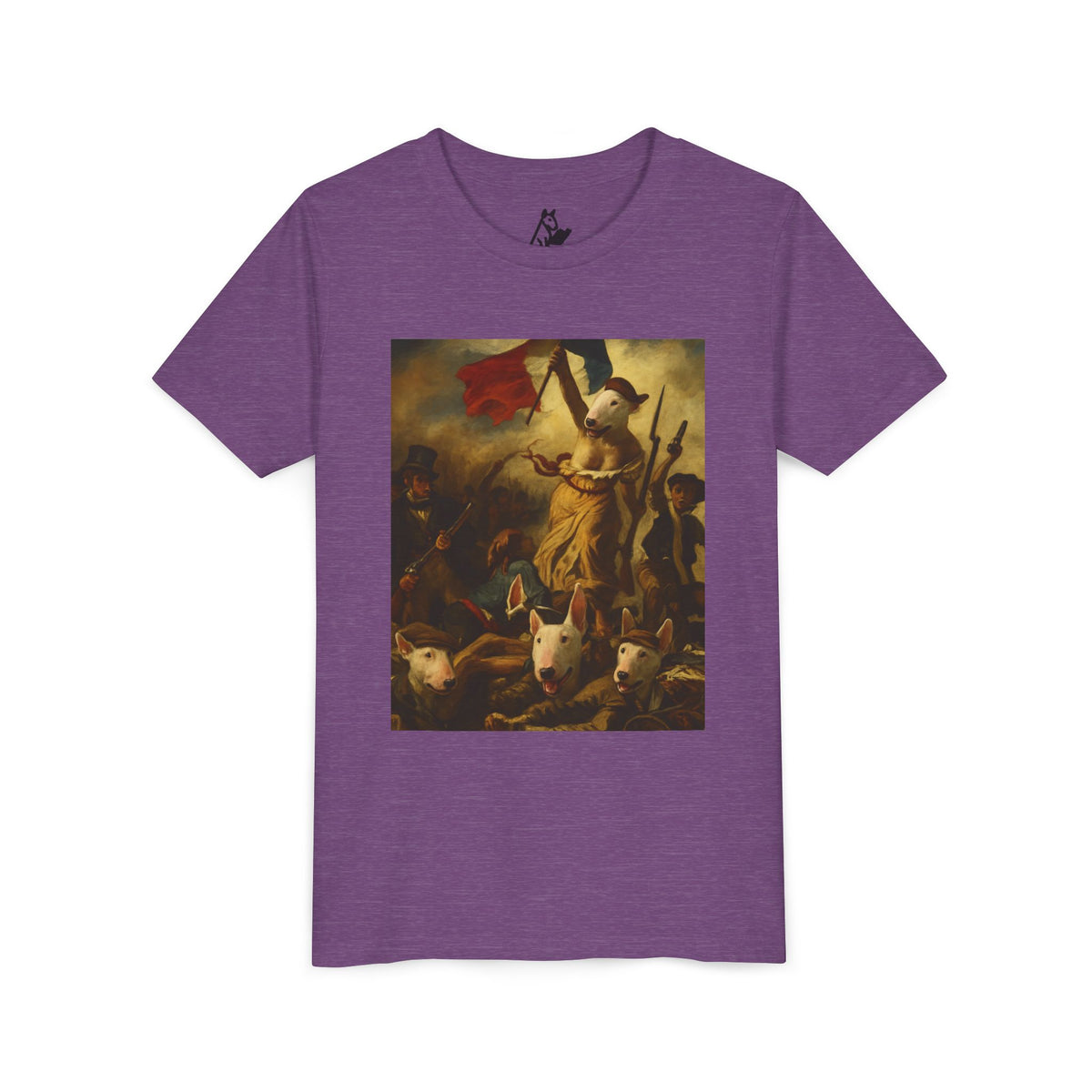 Bull Terrier Liberty Leading the People — after Eugene Delacroix, 1830 | Youth Tee