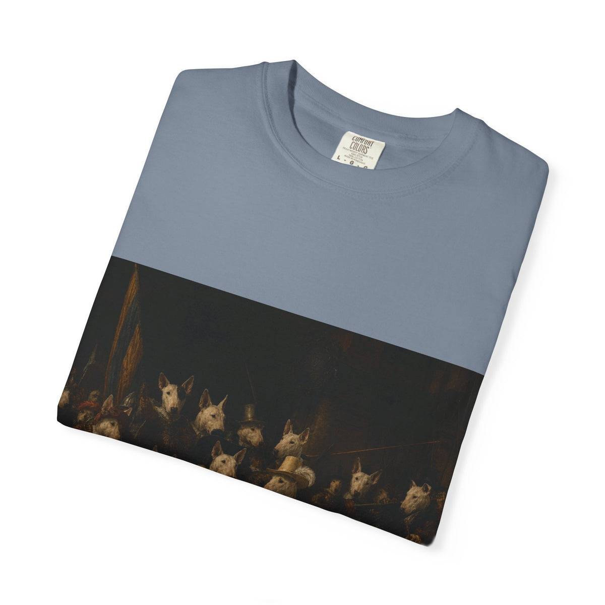 Bull Terrier The Night Watch — after Rembrandt van Rijn, 1642 | Garment-Dyed Tee