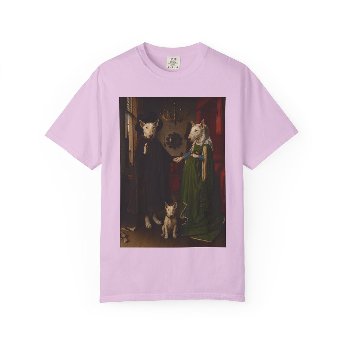 Bull Terrier The Arnolfini Portrait — after Jan van Eyck, 1434 | Garment-Dyed Tee