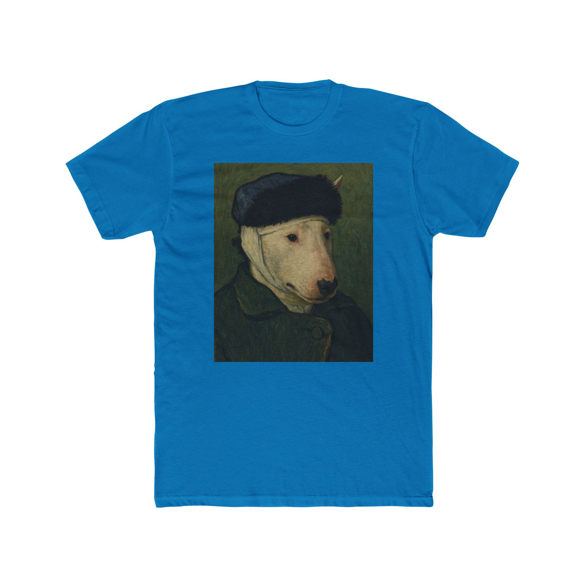 Bull Terrier Self Portrait Bandaged Ear — after Vincent van Gogh, 1889 | Tee