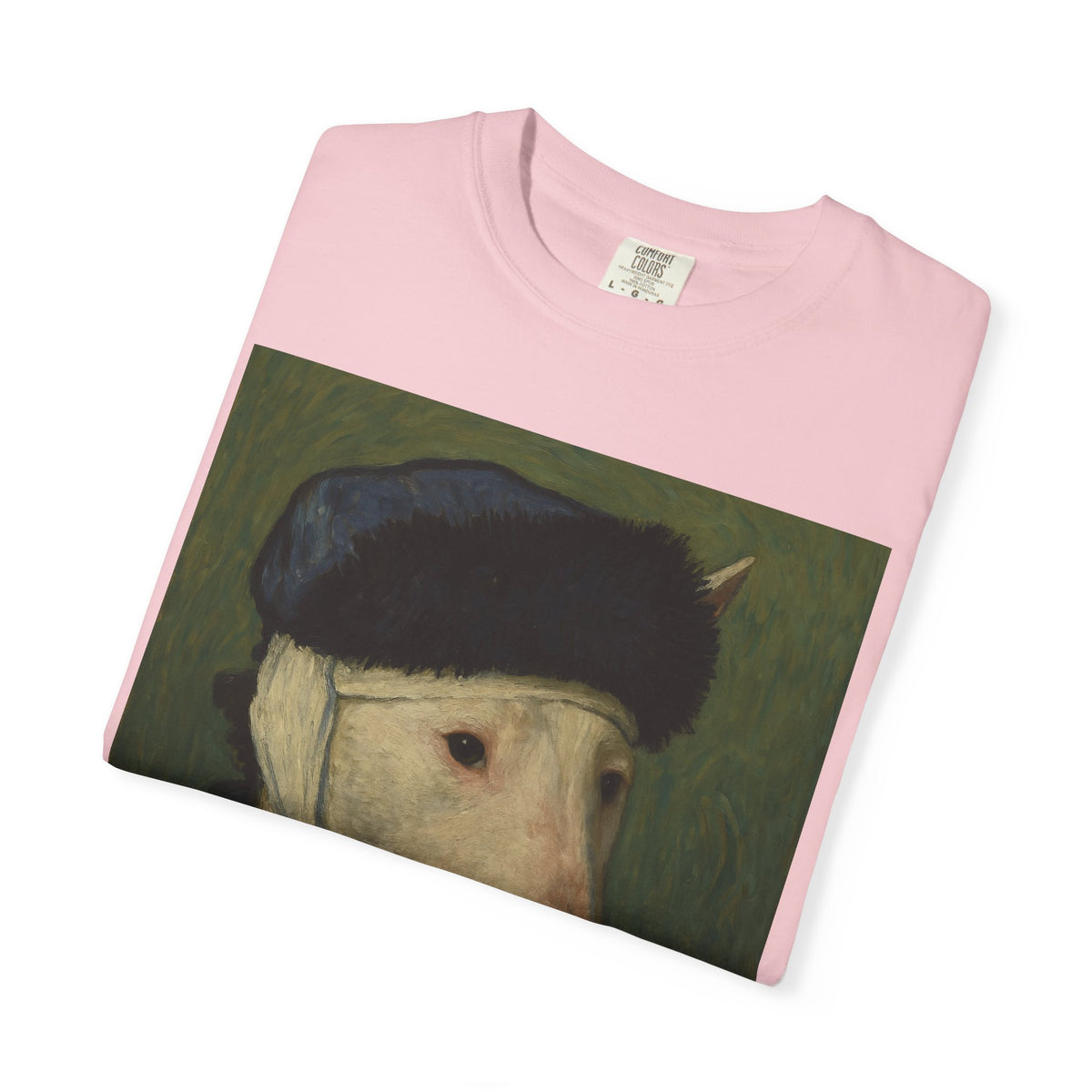 Bull Terrier Self-Portrait with Bandaged Ear — after Vincent van Gogh, 1889 | Garment-Dyed Tee
