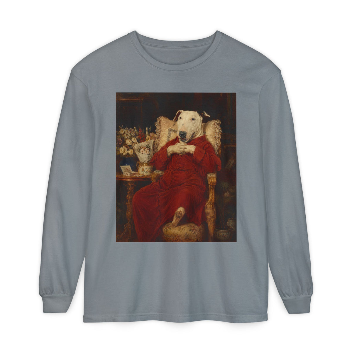 Bull Terrier A Happy Birthday — after Antonio Casanova y Estorach, c.1890 | Long Sleeve
