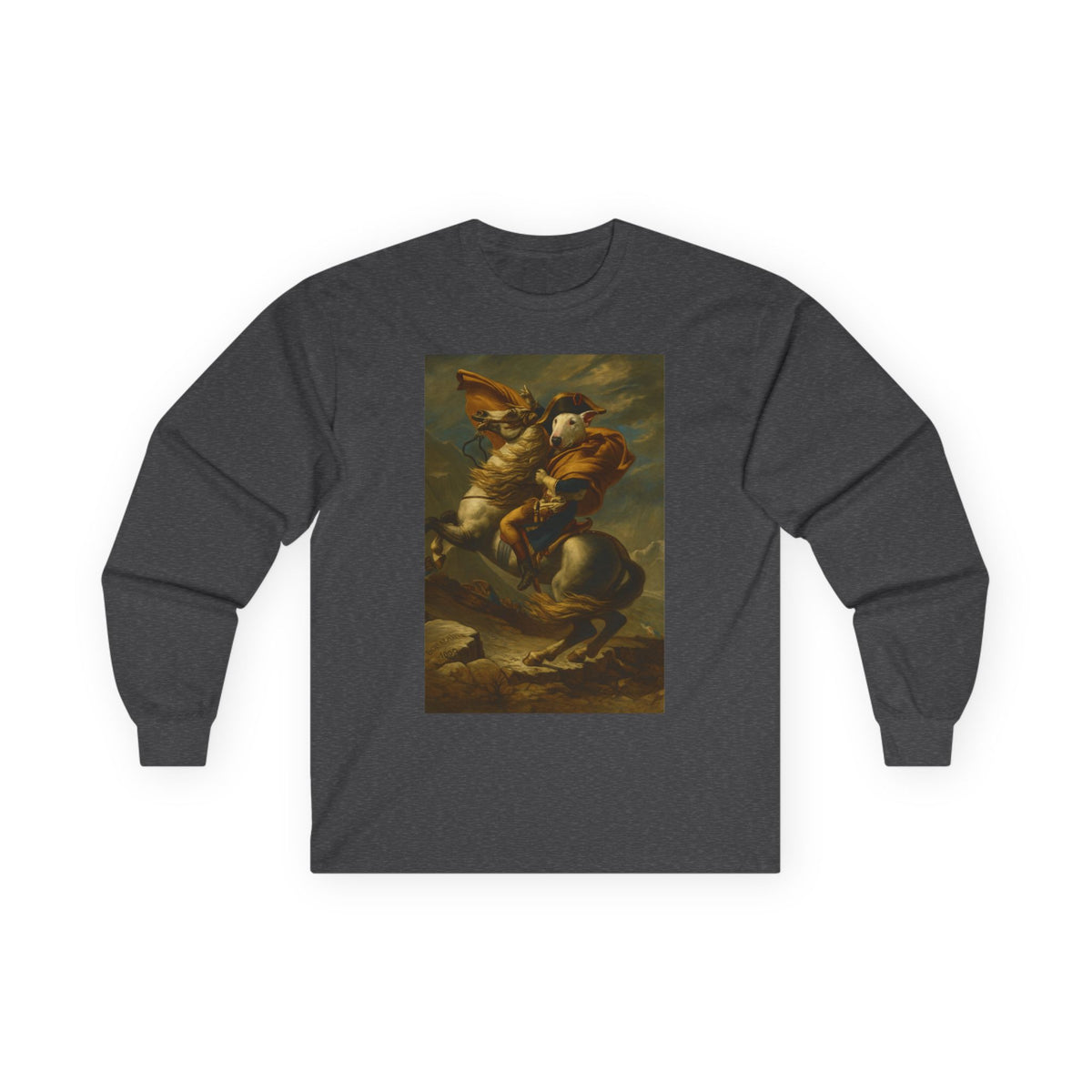 Bull Terrier Napoleon — after Jacques-Louis David, 1801 | Long Sleeve