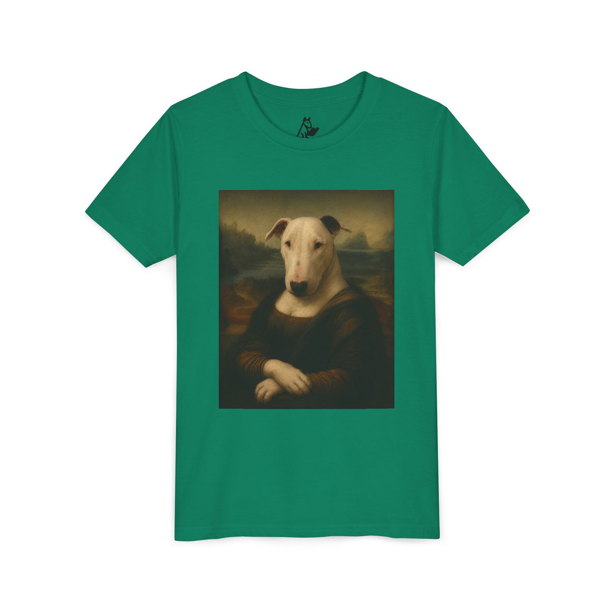 Bull Terrier Mona Lisa — after Leonardo da Vinci, c.1503 | Youth Tee