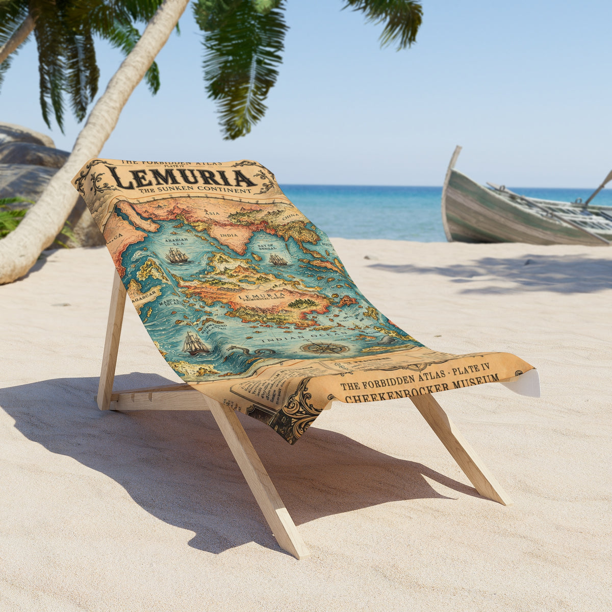 Lemuria, The Forbidden Atlas Plate IV | Beach Towel