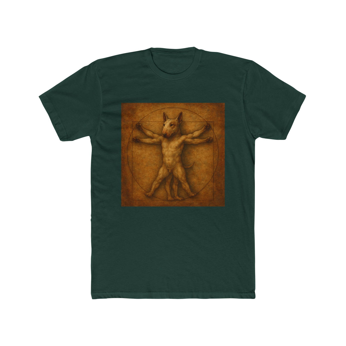 Bull Terrier Vitruvian Man — after Leonardo da Vinci, c.1490 | Tee