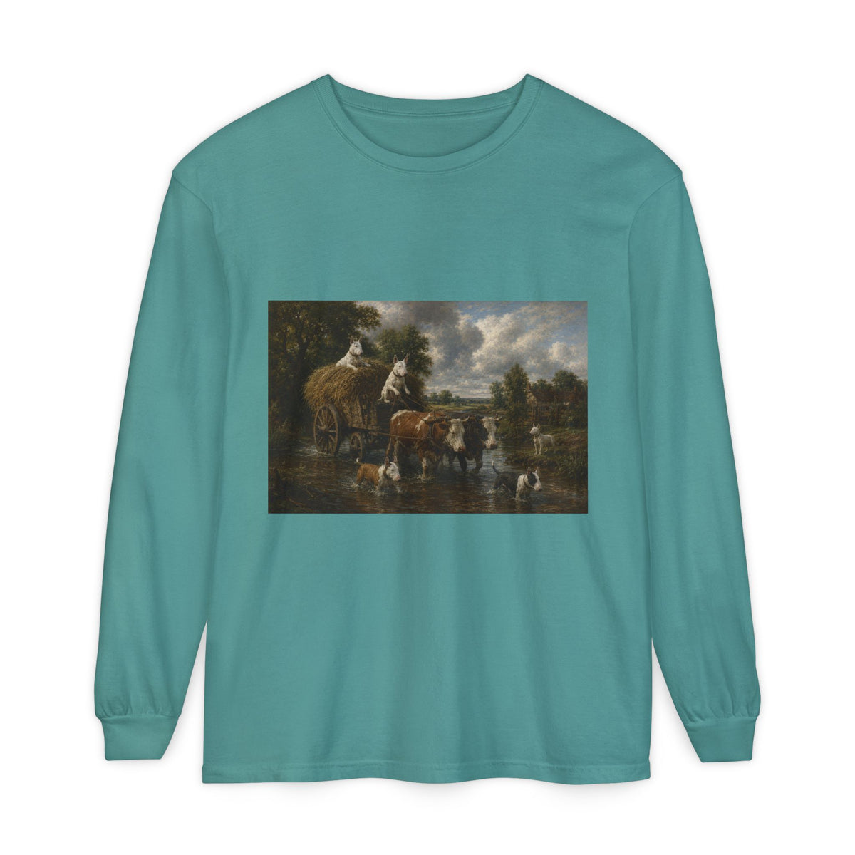 Bull Terrier The Hay Wain — after John Constable, 1821 | Long Sleeve