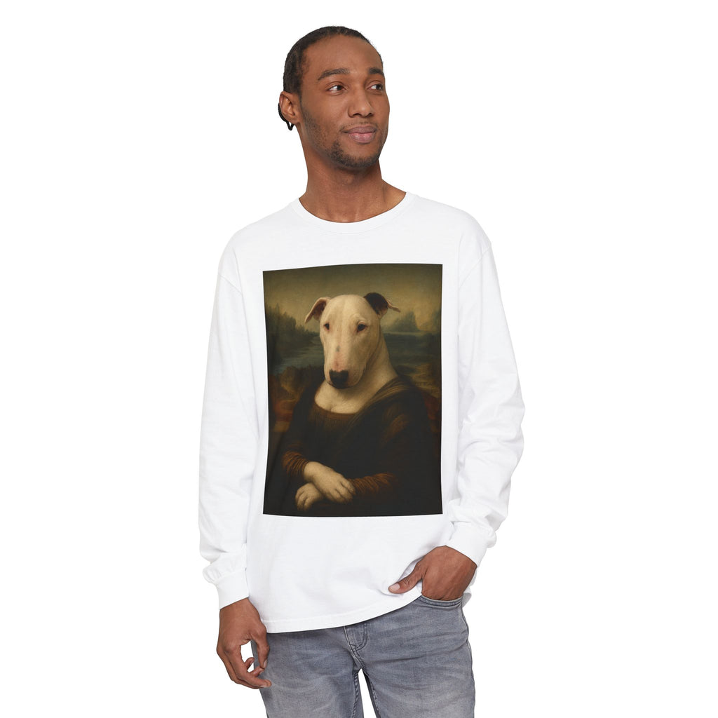 Bull Terrier Mona Lisa — after Leonardo da Vinci, c.1503 | Long Sleeve