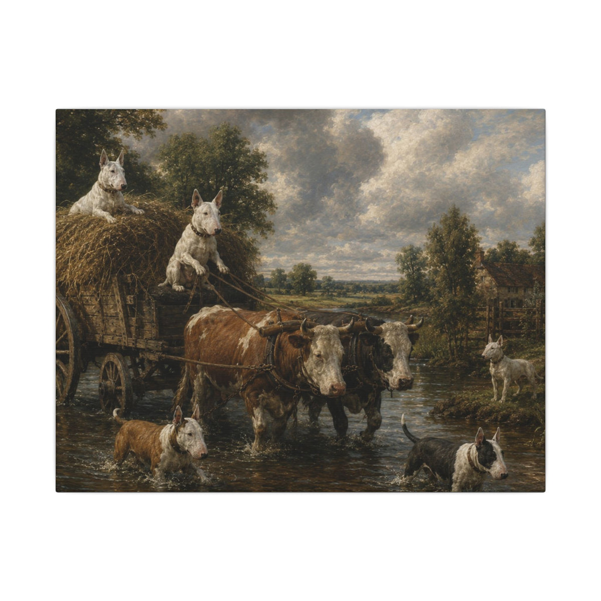 Bull Terrier The Hay Wain — after John Constable, 1821 | Canvas