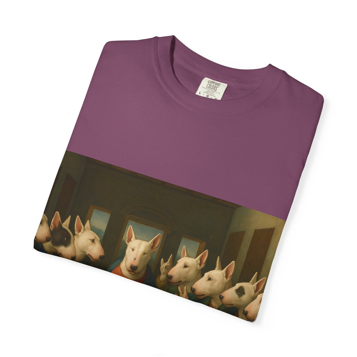Bull Terrier The Last Supper — after Leonardo da Vinci, 1498 | Garment-Dyed Tee