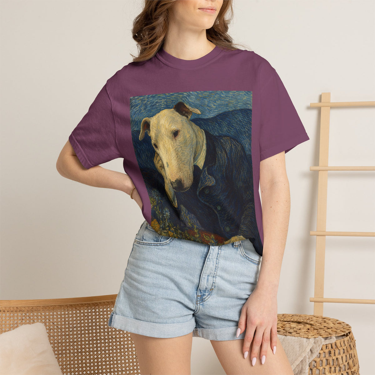 Bull Terrier Portrait of Doctor Gachet — after Vincent van Gogh, 1890 | Garment-Dyed Tee
