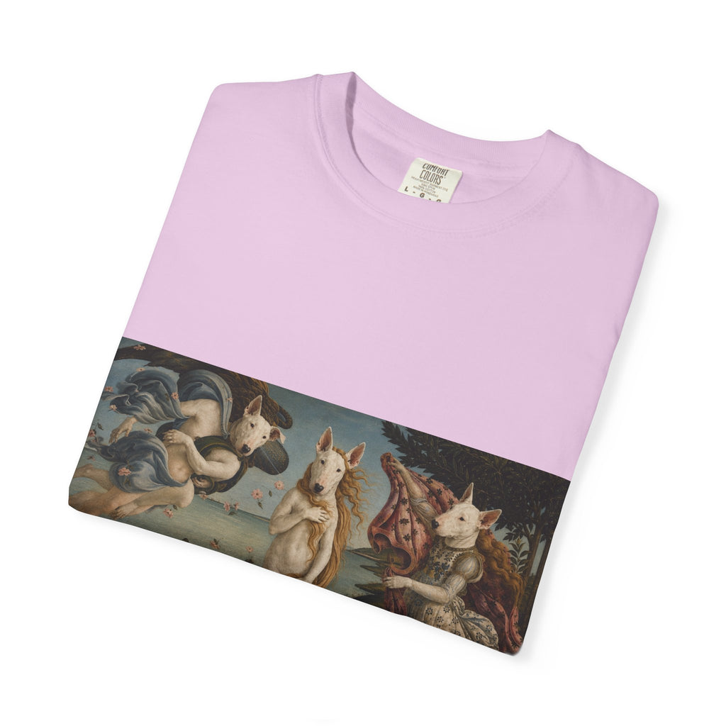 Bull Terrier The Birth of Venus — after Sandro Botticelli, c.1485 | Garment-Dyed Tee