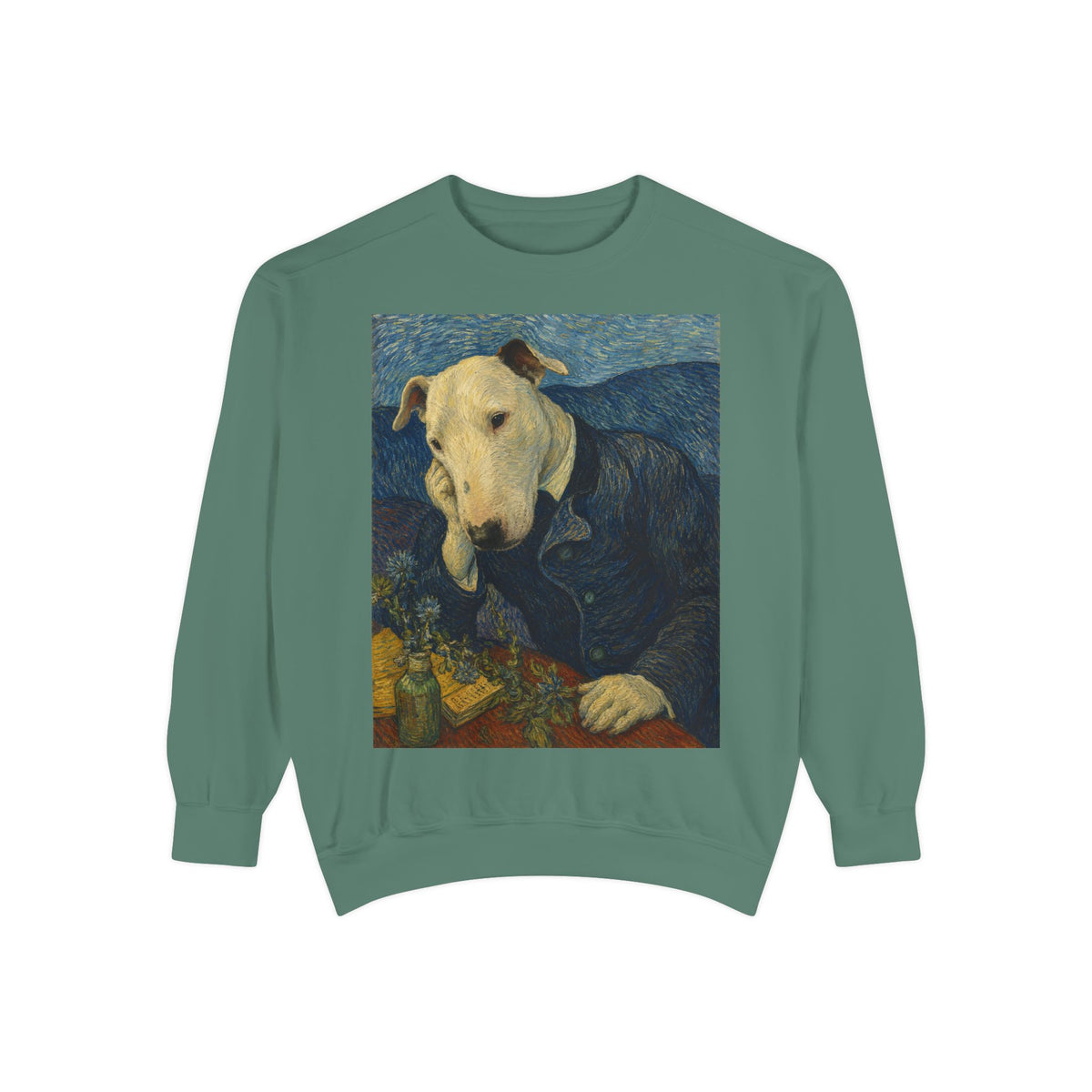Bull Terrier Portrait of Doctor Gachet — after Vincent van Gogh, 1890 | Crewneck
