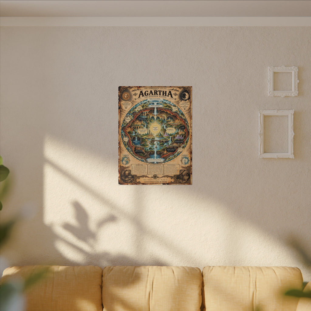 Agartha, The Forbidden Atlas Plate VI | Canvas