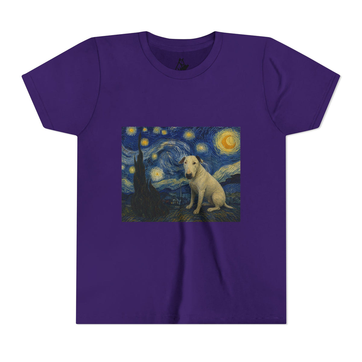 Bull Terrier The Starry Night — after Vincent van Gogh, 1889 | Youth Tee