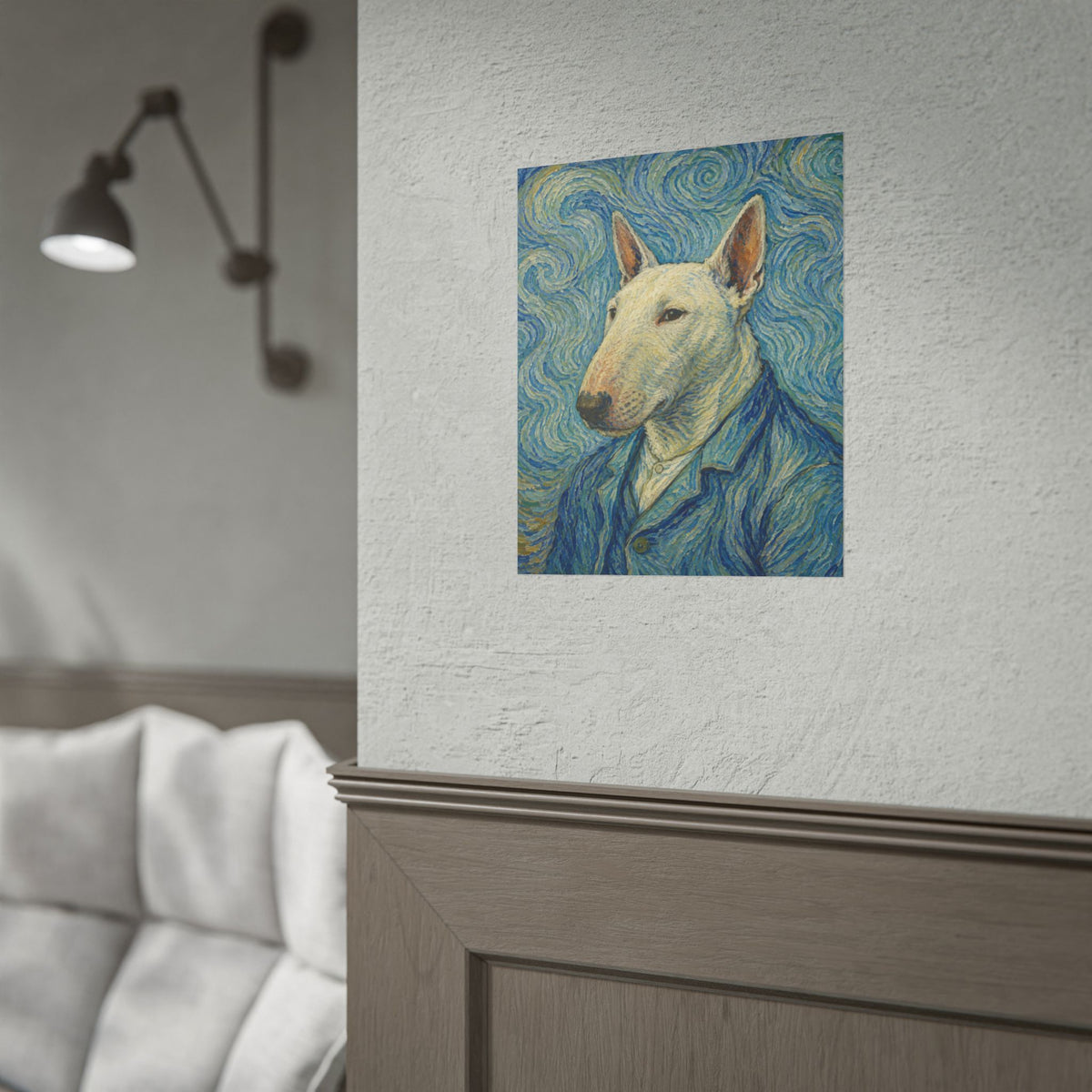 Bull Terrier Self Portrait — after Vincent van Gogh, 1889 | Print